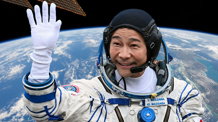 Why Is a Japanese Billionaire Dropping Dollars From Space?